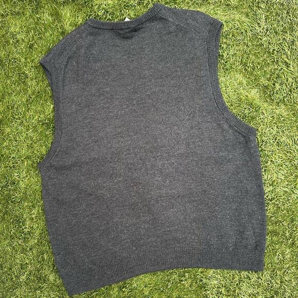 Pronto Uomo 100% Merino Wool V Neck Pullover Knit Vest Mens Versatile Layer XXL - Picture 8 of 10